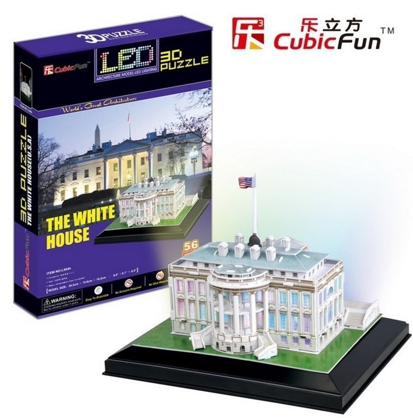 Cubic Fun 3D Puzzle with LED - Washington: The White House - 56 Piece  Jigsaw Puzzle - Find Jigsaw Puzzle - Puzzle Finder